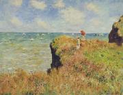 Claude Monet Walk on the Cliff at Pourville oil